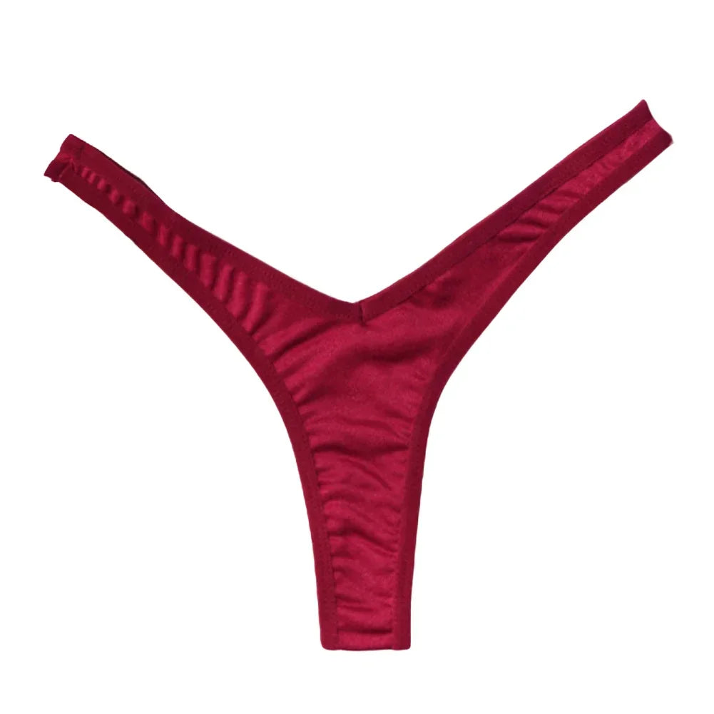 Women Sexy V Waist Sexy Sports Thongs G-string Breathable Panties Low Waist Underwear Knicker T Pants Elastic Bikini Underpants