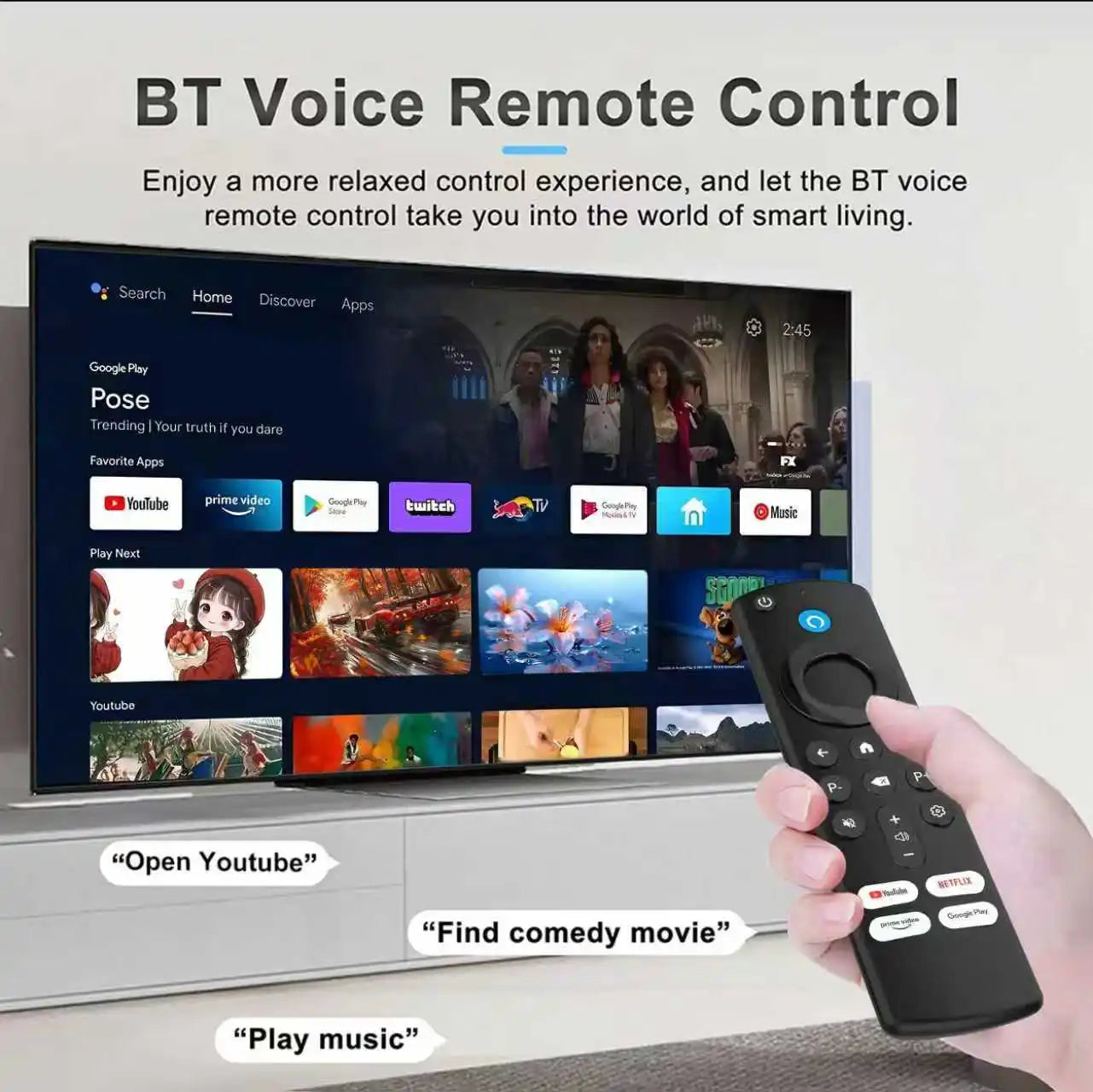 Q8 Smart Android14 TV Stick 8K@60fps WiFi 6 Voice Remote Global Version Rockchip RK3518 Netflix YouTube Live TV Box Factory Dire