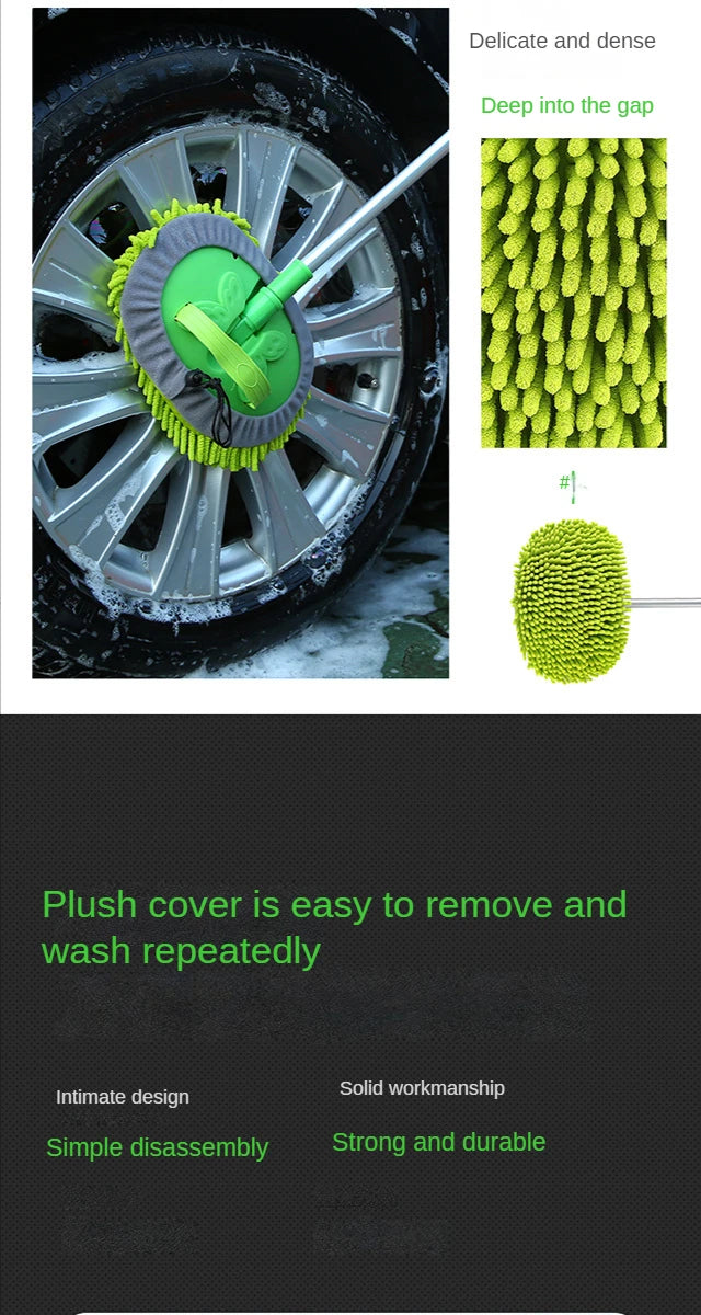 Car Cleaning Tools Car Detailing Cleaning Brush Adjustable Super Absorbent Telescoping Long Handle Cleaning Mop Auto Accessories