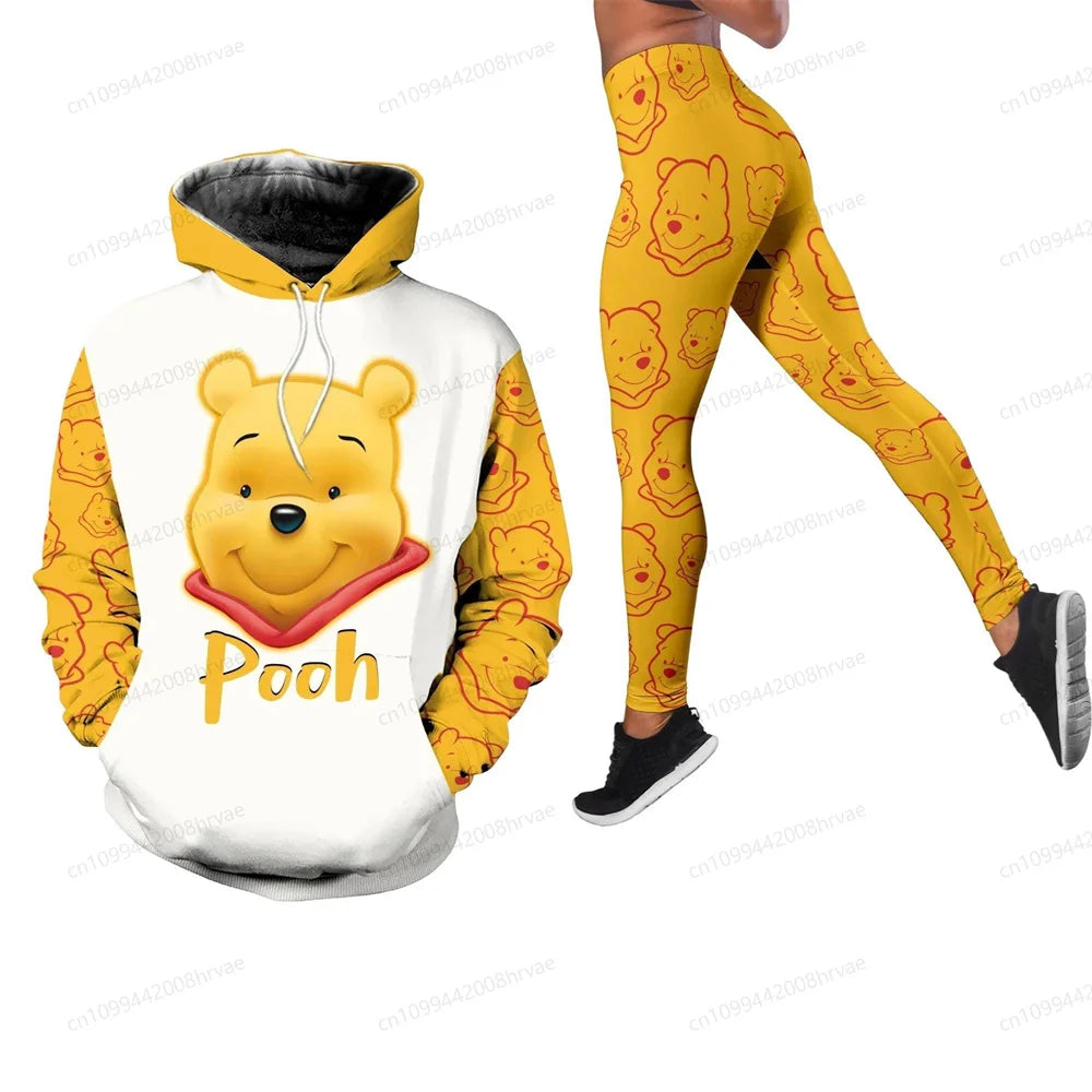 Disney Winnie the Pooh Hoodies and Leggings, Custom Winnie the Pooh 3D Printed Sweatshirts, Womens Yoga Pants Set 2025