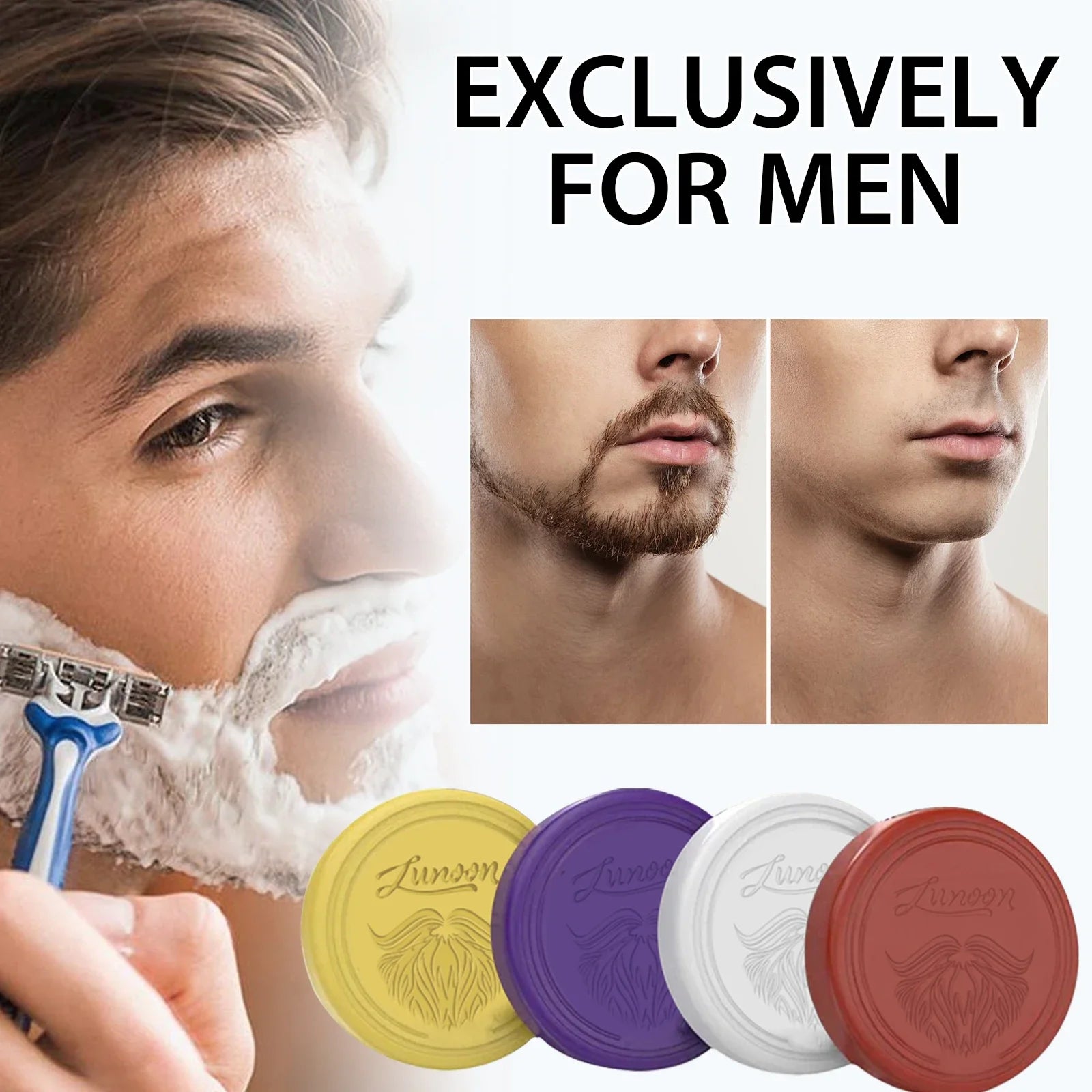 Man Shaving Soap Gentle Clean Keep Fresh Smooth Texture Foam Rich Reducing Irritation Men Beard Care Soap Effect Protect