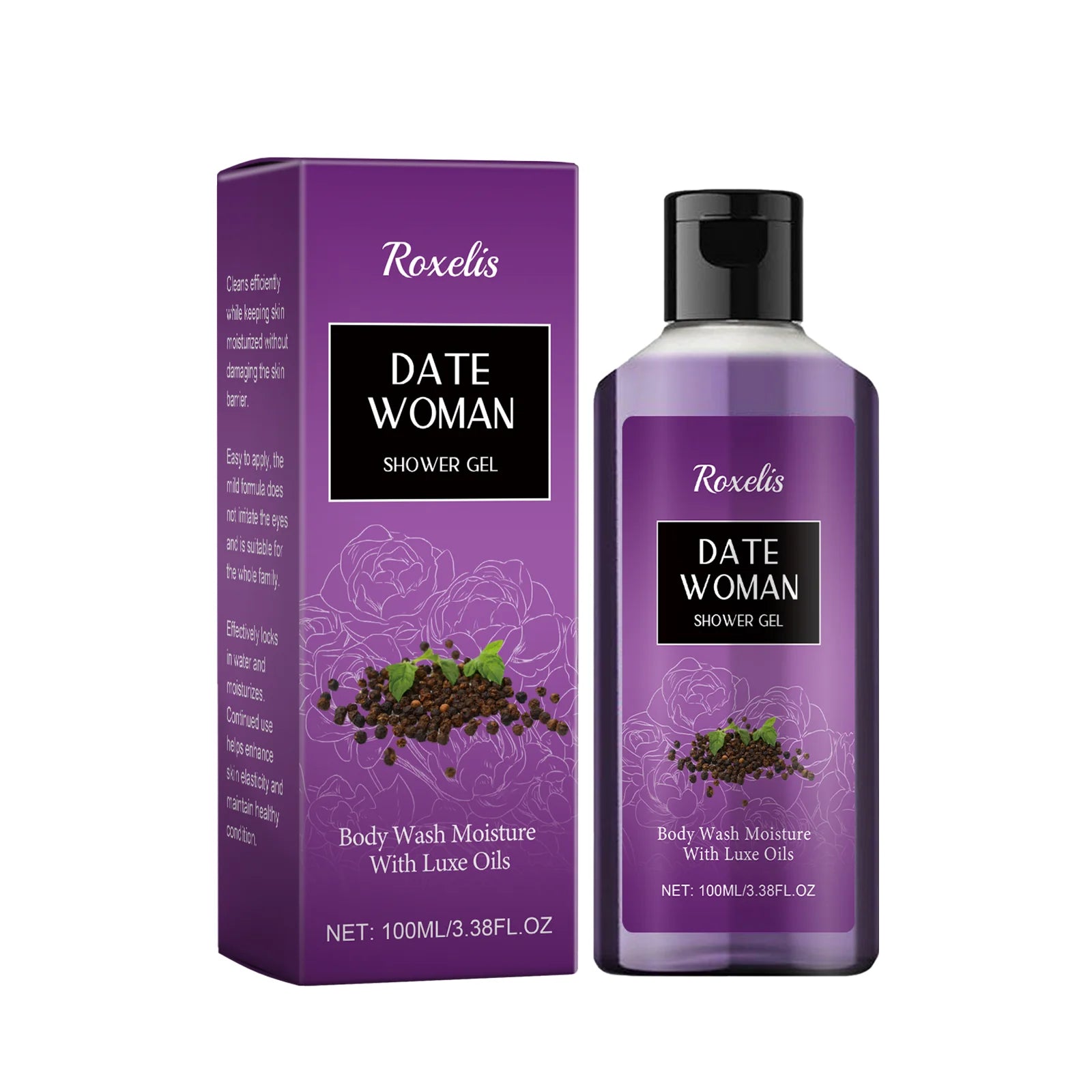 Herbal Floral Warm Nourishing Shower Gel Long-Lasting Jasmine Fragrance Moisturizing Clean Skin Care Bath Gel