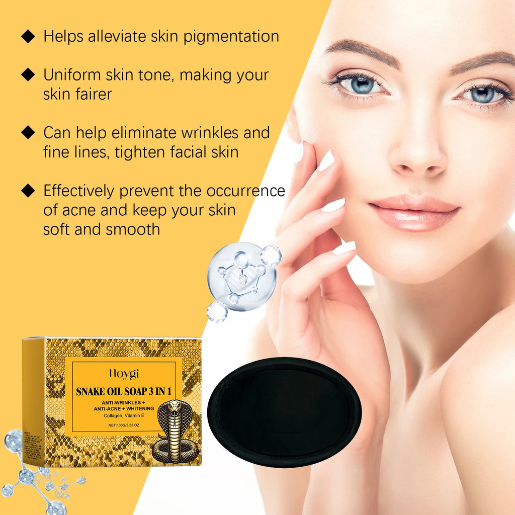 Snake Oil Cleansing Soap - Gentle Facial Cleansing, Leaves Skin Tender & Smooth, Refreshing & Oil-Control Cleansing Soap
