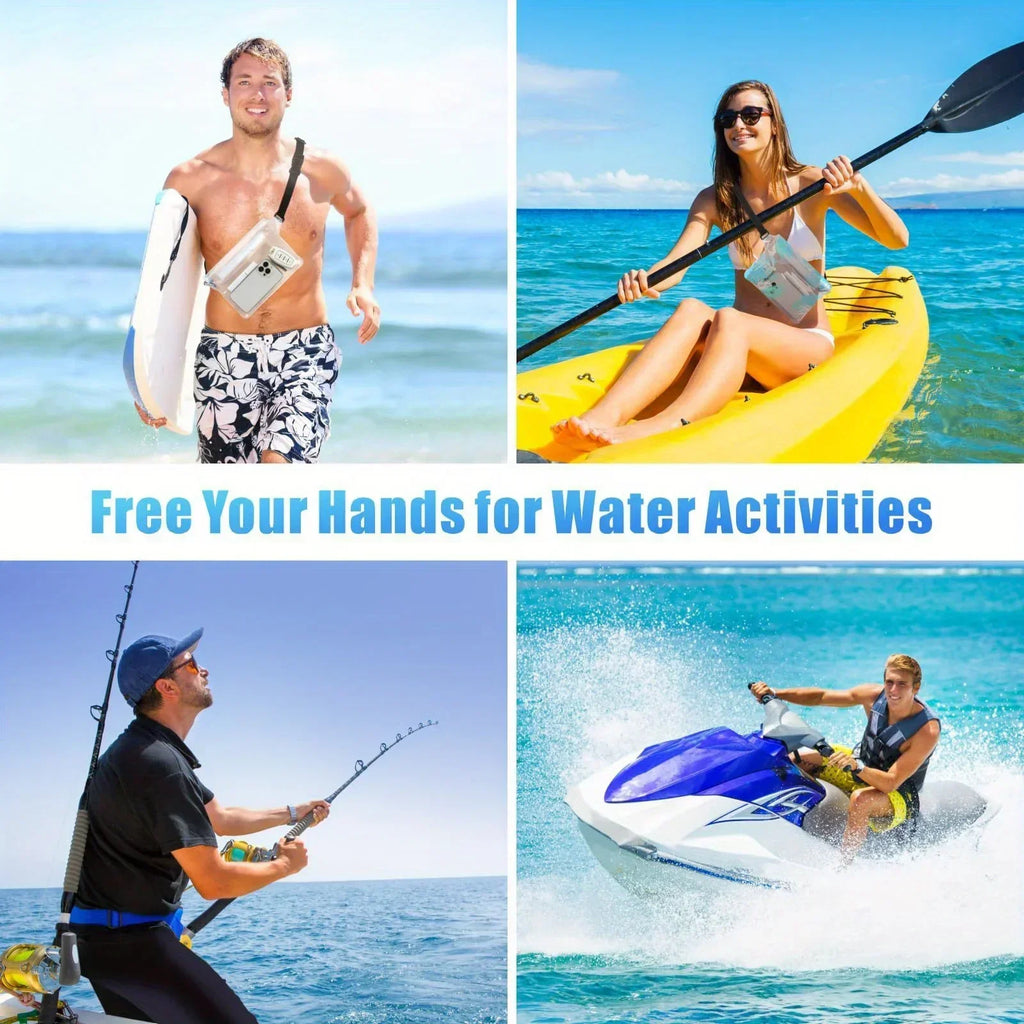 Waterproof Phone Bag, Three-Layer Sealed Touch Screen Waterproof Phone Waist Bag, Suitable For Swimming, Drifting, And Diving