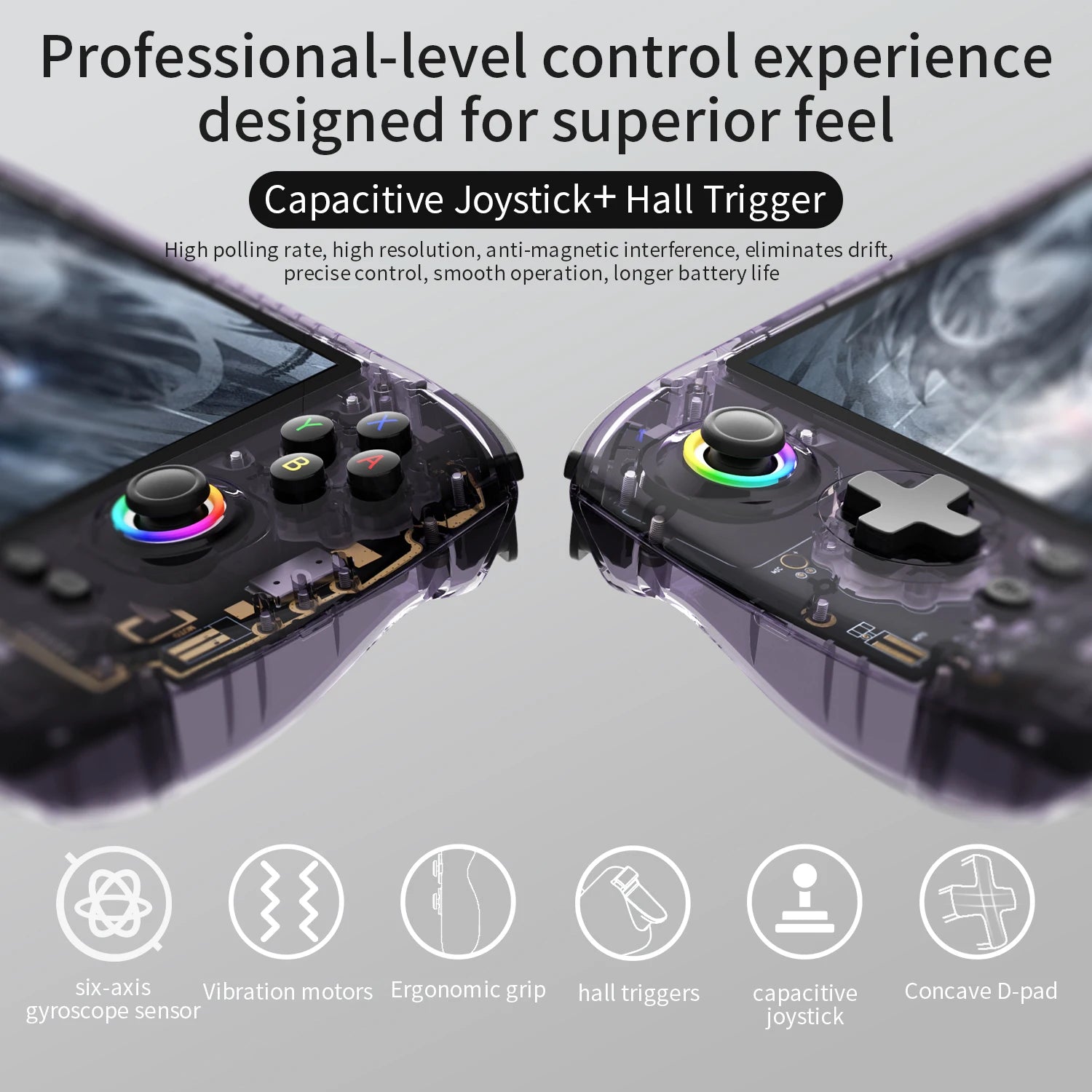 ANBERNIC RG557 Handheld Game Console 5.48" AMOLED Screen Dimensity 8300 Android Retro Video Player Supports FOTA WIFI Streaming