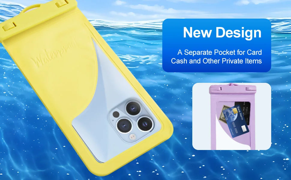 Airbag Waterproof Mobile Phone Bag Diving Protective Cover Waterproof Item Bag Anti-lost Bag for Beach Cruise Spring Water Park