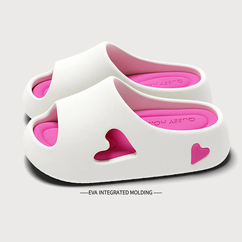 Women's Cloud Cushion Summer Slippers - Ultra-Soft EVA Slides with Thick Sole, Non-Slip Bath/Home Sandals for Indoor & Outdoor