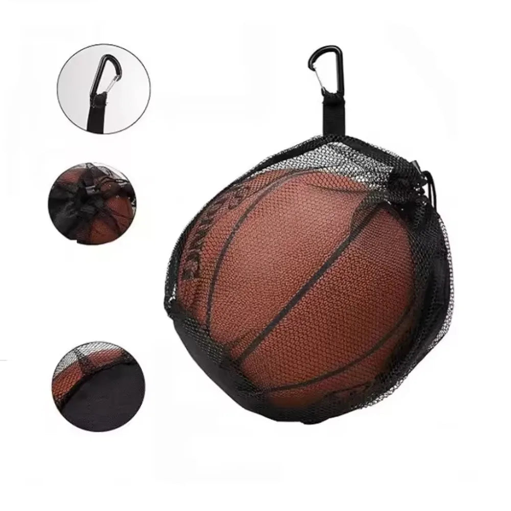 Portable Drawstring Basketball Backpack Mesh Bag Football Soccer Volleyball Ball Storage Bags Outdoor Sports Cycling Equipment
