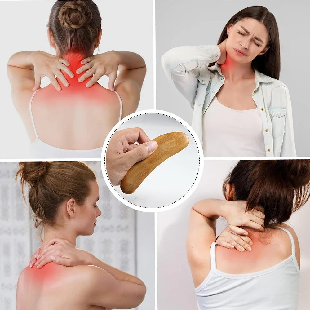 1Pcs Gua Sha Massage Tool,Wood Therapy Massage Tools - Anti Cellulite Massager,Scraping Board,GuaSha Tool for Neck Body Shaping