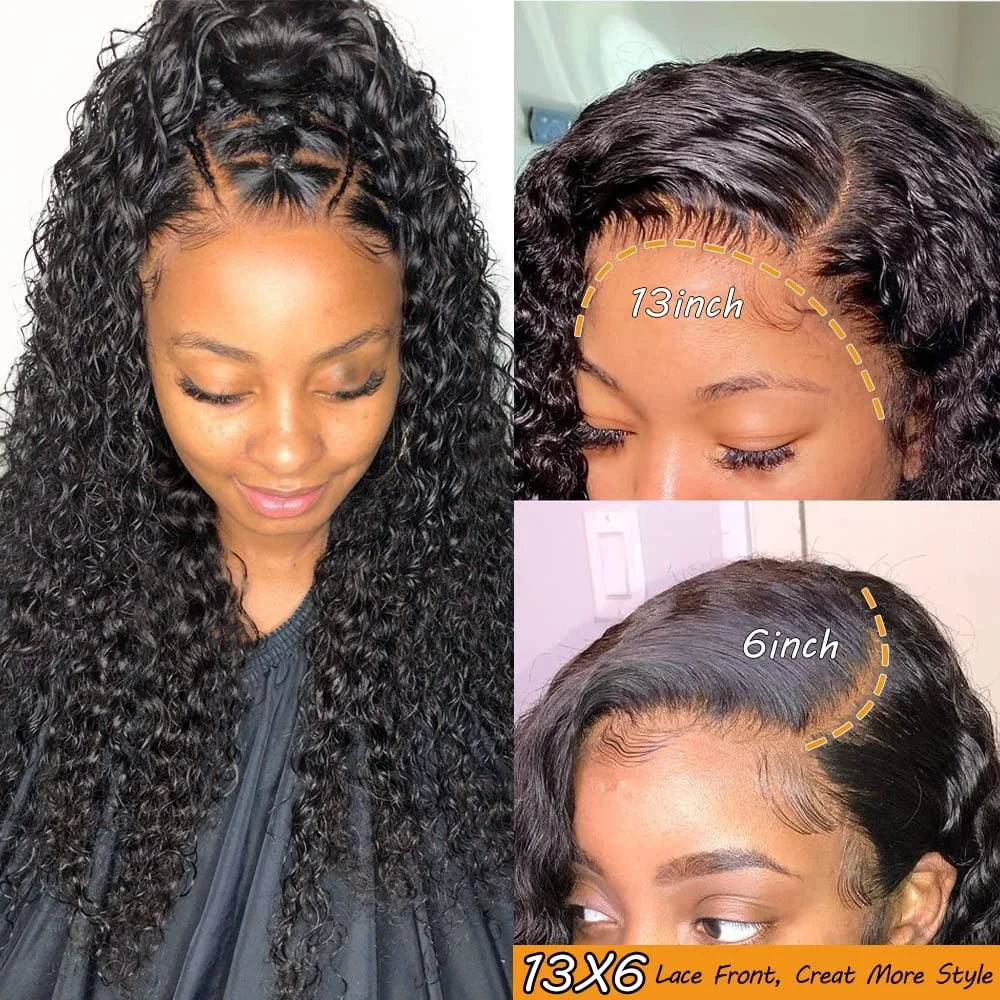 Kinky Curly Lace Front Wig 13x4 Lace Front Wigs Human Hair PrePlucked Kinky curly Human Hair Wig Human Hair Wig For Black Women