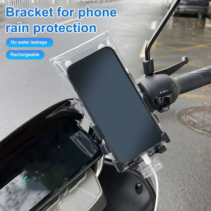 5PCS Waterproof Phone Cover Clear Case for Rider Motocycle Ridding Rainproof Phone Pouch Dry Bag Touchable Screen for Charge