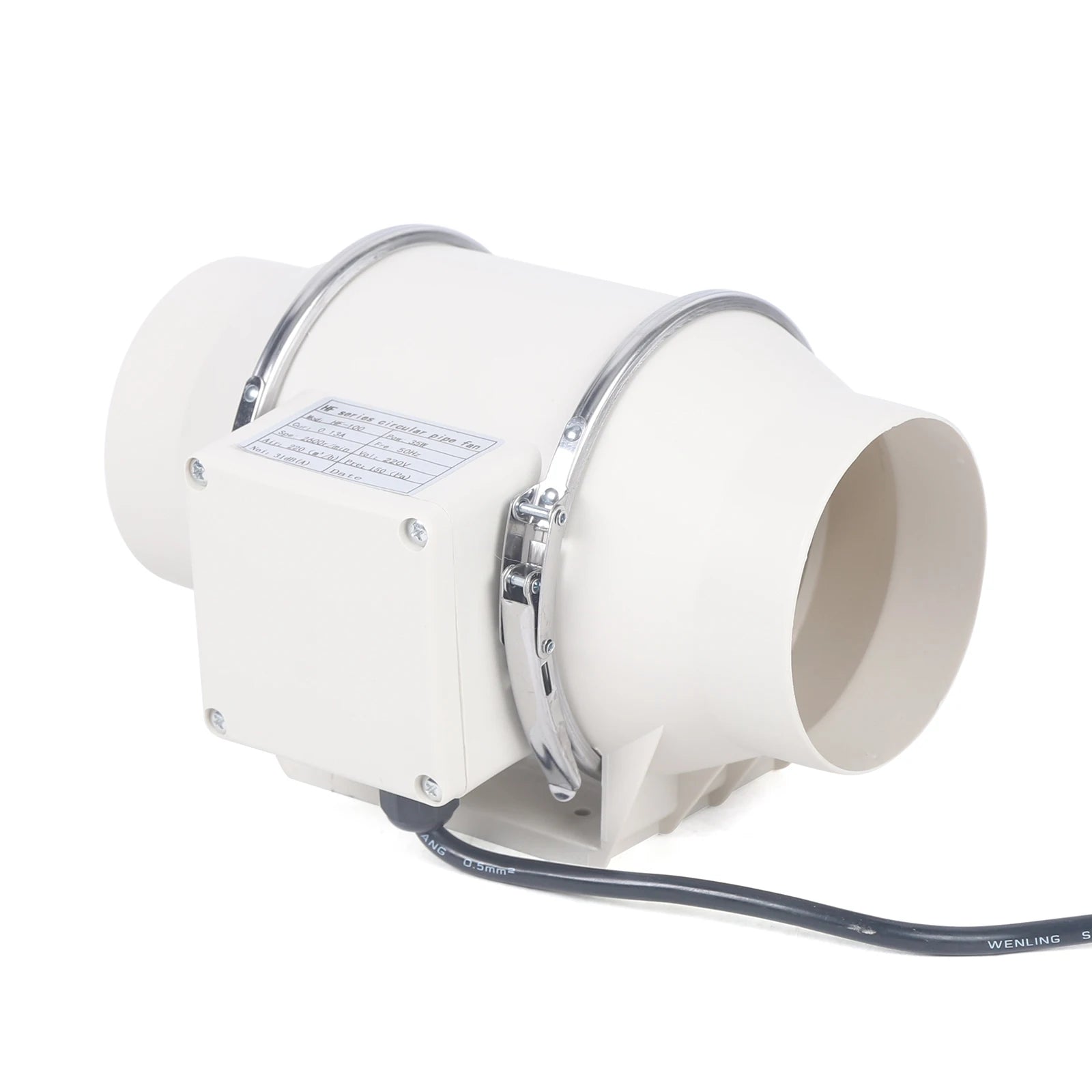 YIYIBYUS 220V Exhaust Fans Pipe Duct Ventilation Fan Silent Bathroom Extractor Ventilation Kitchen Toilet Wall Exhaust Duct Fan