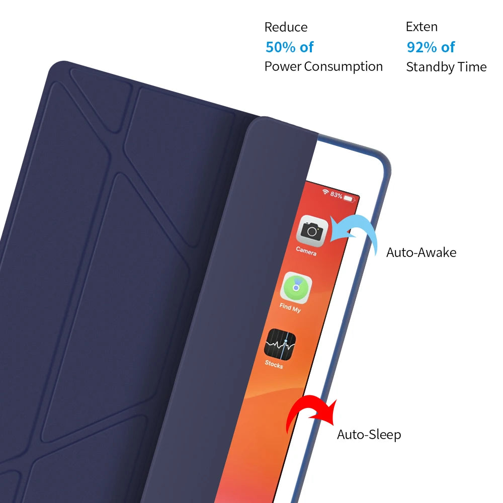 For iPad 10th 2022 Case 10.2 8th 9th 7th 6th Generation Leather Case For iPad 2026 A16 3 4 Air 11 10.9 Mini 4 5 6 Silicon Cover