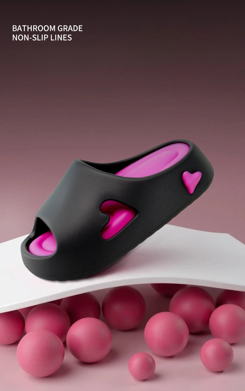 Women's Cloud Cushion Summer Slippers - Ultra-Soft EVA Slides with Thick Sole, Non-Slip Bath/Home Sandals for Indoor & Outdoor