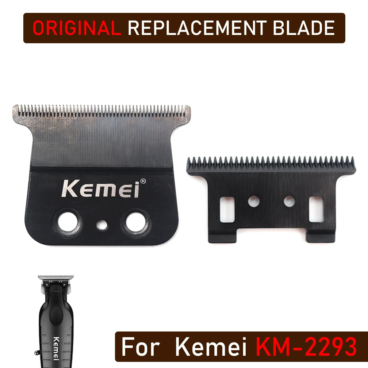 For Kemei KM-2293 0mm Replacement Cutter Head Original Replaceable Blade for Professional Hair Clipper Cutting Accessories
