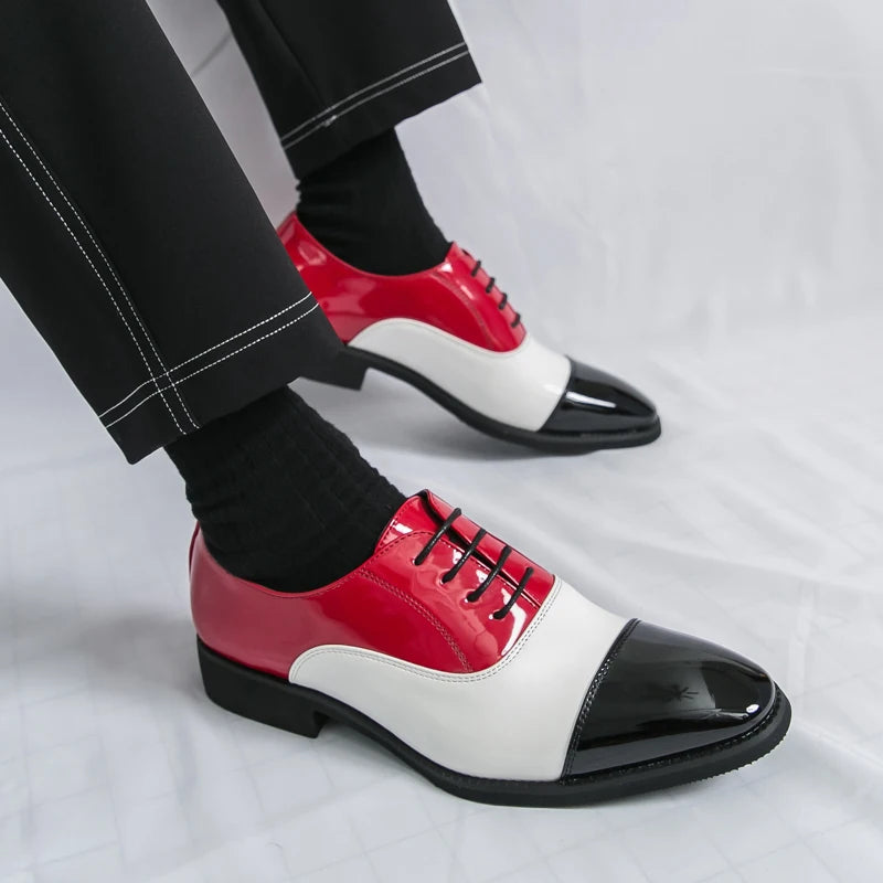 Men Leather Casual Oxford Shoes Retro Comfortable Platform 2026 New British Style Lace-Up Business Shoes Slip-on Outdoor Shoes