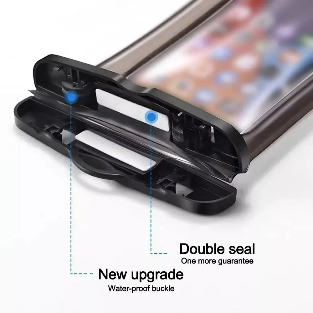 Transparent Waterproof Phone Pouch Under 7.2 Inches Touch Screen Swimming Rafting Waterproof Case with Lanyard Sealed Bag