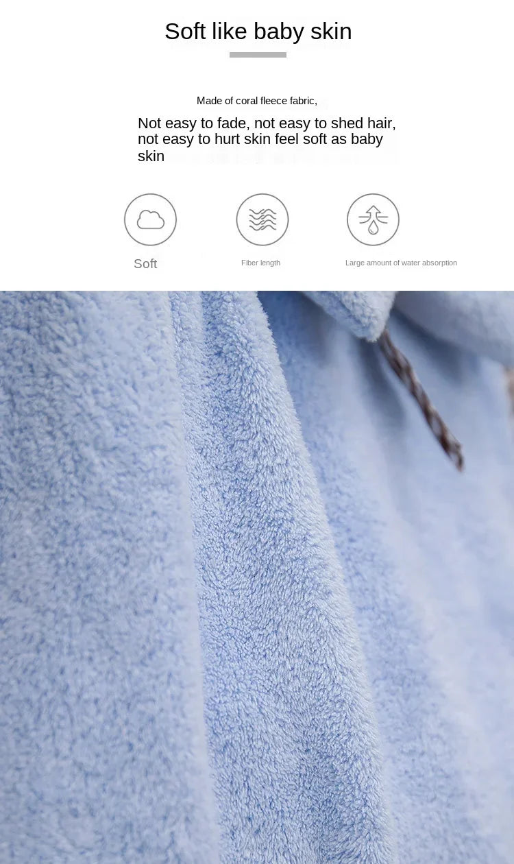 Soft Microfiber Quick - Dry Bath Towel, 2pcs/set, Magic Absorbent, for Women, Beach & Bathroom Towelling Bathrobe