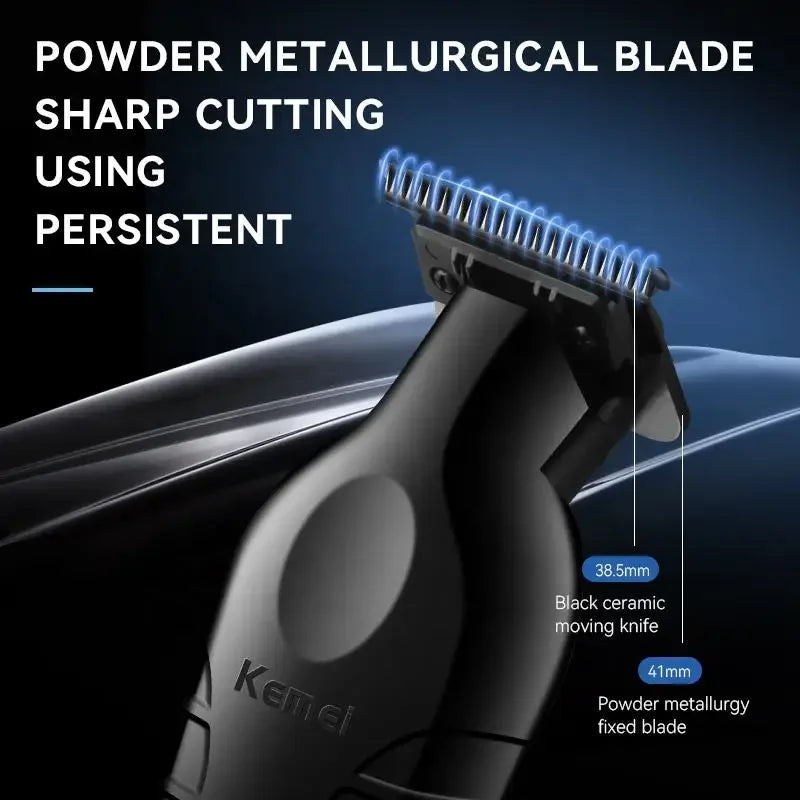 Kemei Hair Clipper Professional Hair Trimmer Electric Hair Cutting Machine Rechargeable 0mm Barber Clipper for Men KM-2299
