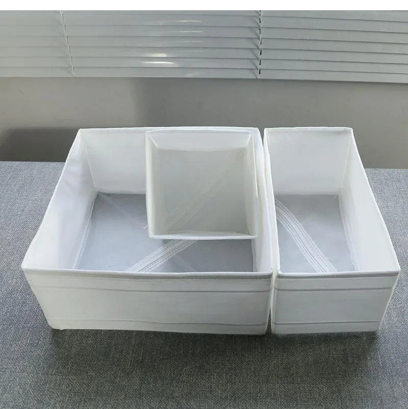 Clothes Organizer Compartment Storage Box Foldable Washed Home Organizer for Underwear Jeans Socks Wardrobe Storage Containers