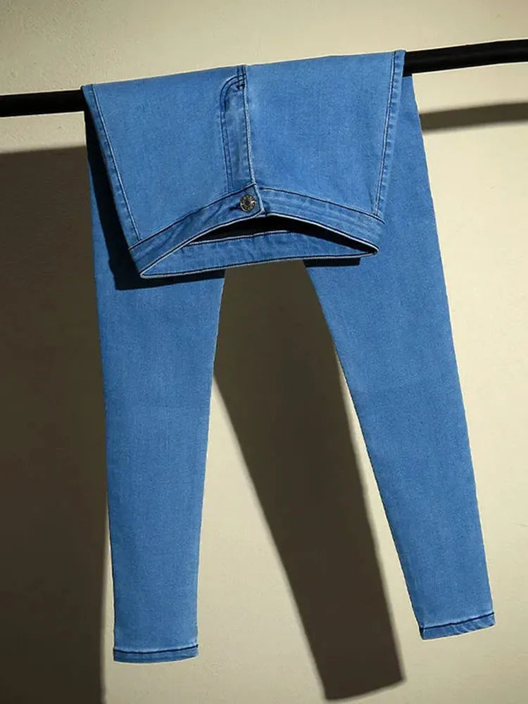 Skinny High Waist Stretch Pencil Jeans Women Casual Vintage Slim Denim Pants Korean Fashion Streetwear Ankle Length Vaqueros New