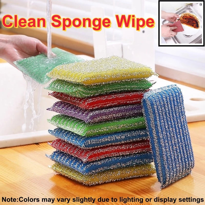 Kitchen Cleaning Sponge Multi-Functional Sponge Brush Set Scratch-free Cleaning Sponge Wipe   for Efficient Home Cleaning Tools