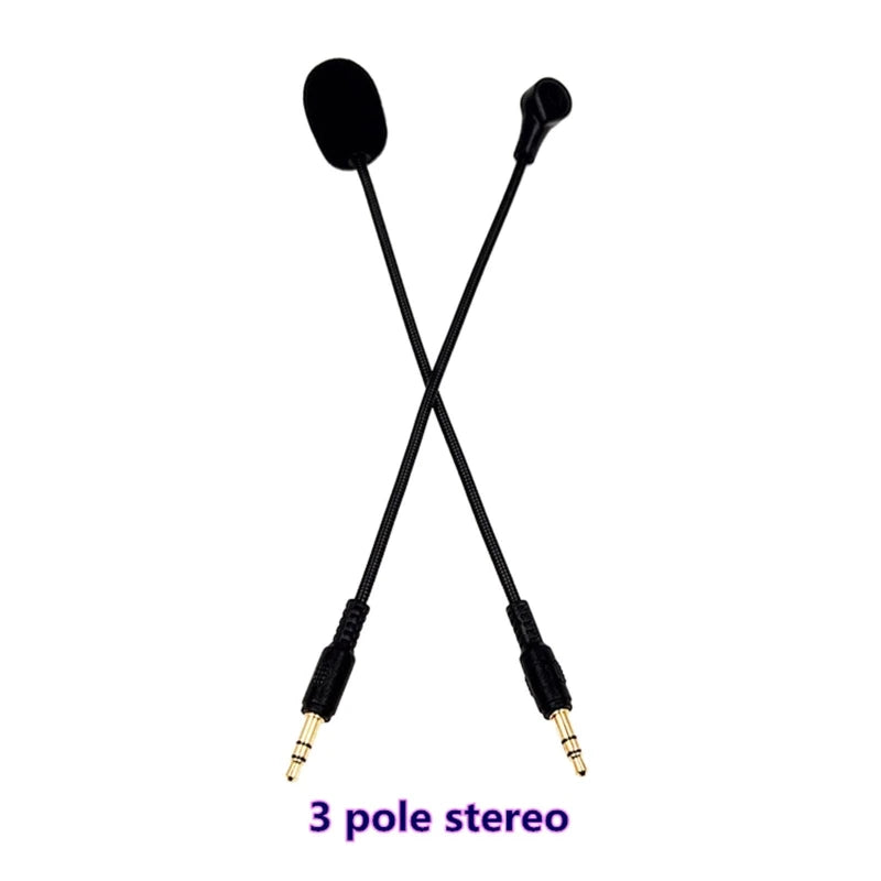 Universal 3.5mm Plug Replacement Noise Reduction Microphone Gaming Headset Bendable Microphone Audio Accessories Props