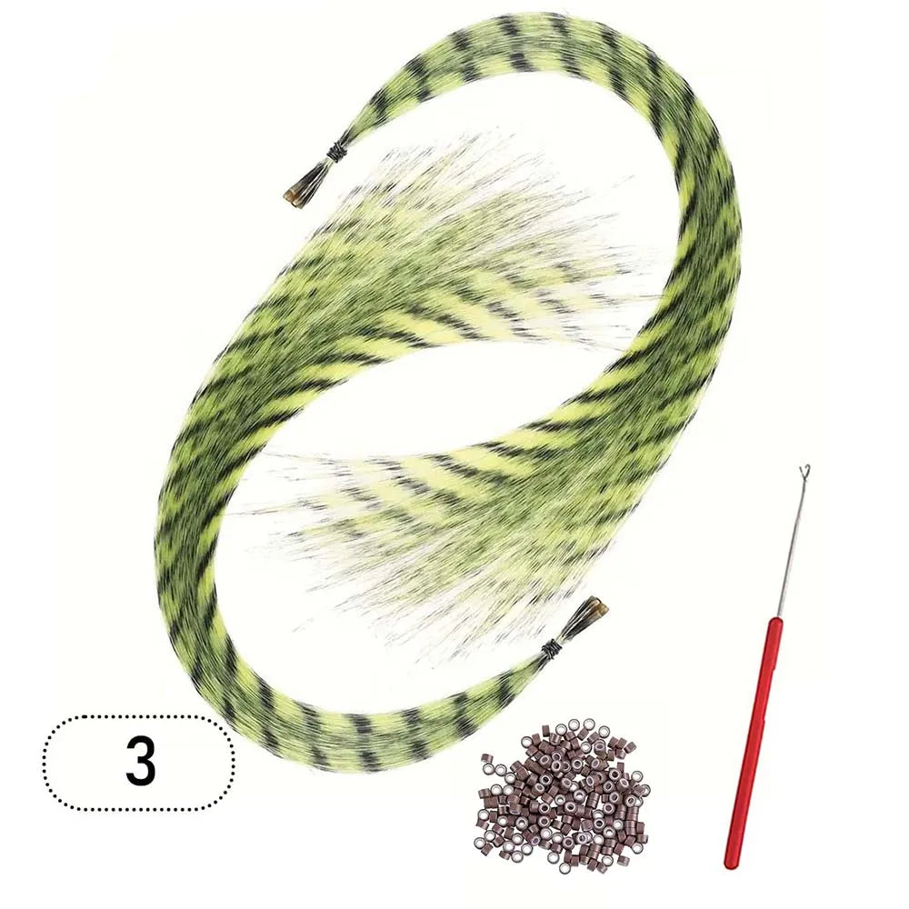 Synthetic Colored I-Tip Faux Feather Hair Extensions 16" 20 Strands Women's Heat Resistant Fiber Festival Extensions Accessories
