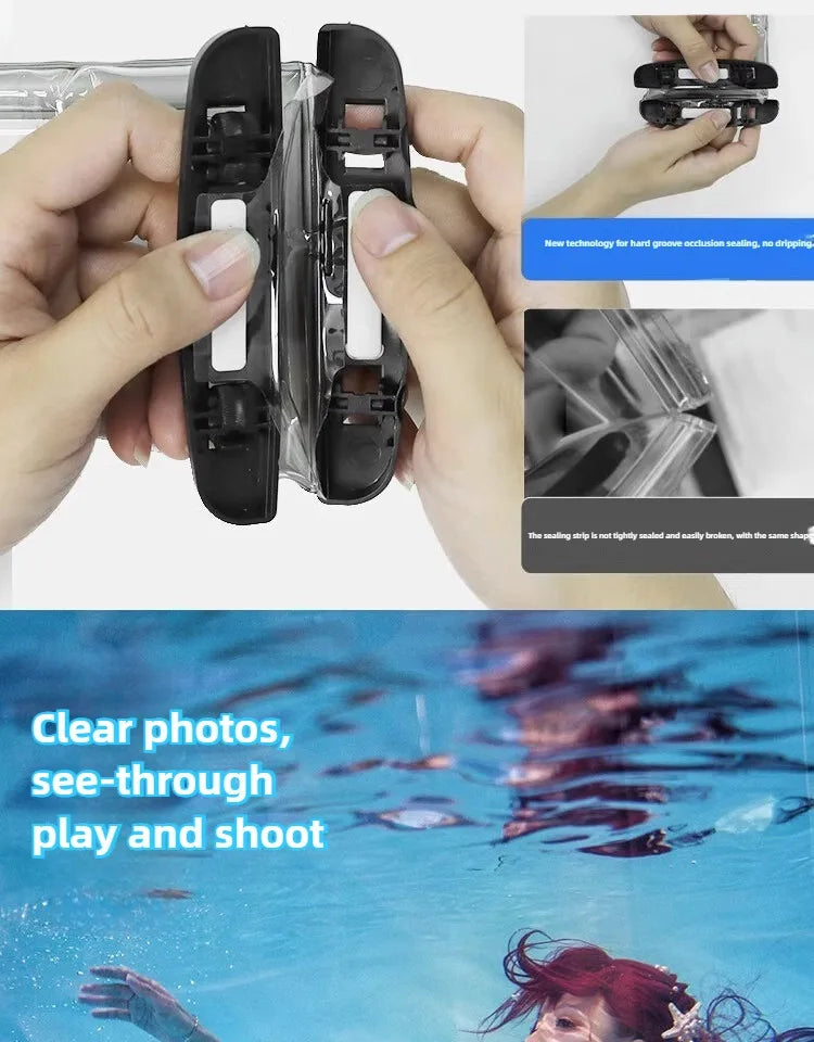 Transparent Waterproof Phone Pouch Under 7.2 Inches Touch Screen Swimming Rafting Waterproof Case with Lanyard Sealed Bag