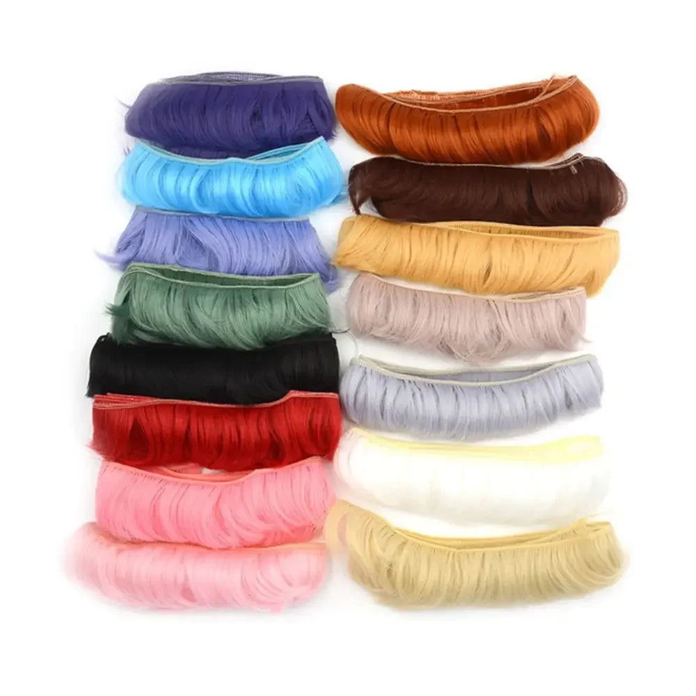 5CM Wigs 1/6 1/4 1/3 Mini Tresses Short Curly Wigs Toy Toupee Doll Fringe Hair Wigs Dolls Accessories Kids Gifts Accessories