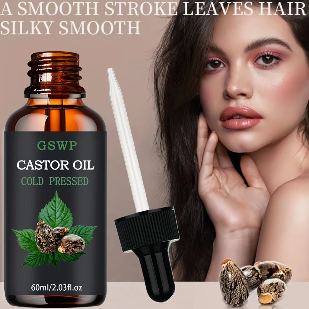 GSWP castor oil is suitable for facial skincare, body massage, hair care, hand moisturizing, and aromatherapy diffuser use.60ml