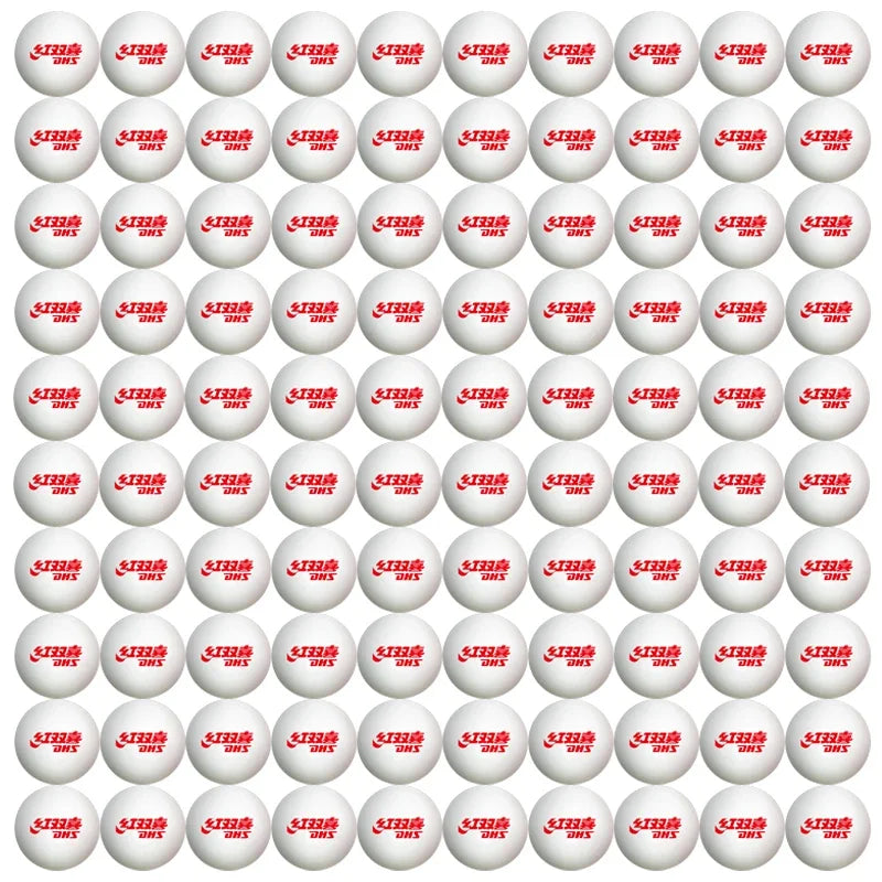100Pcs DHS Seamed Table Tennis Ball ABS New Material Table Tennis Ball ITTF Approved Ping Pong Balls for Training Competition