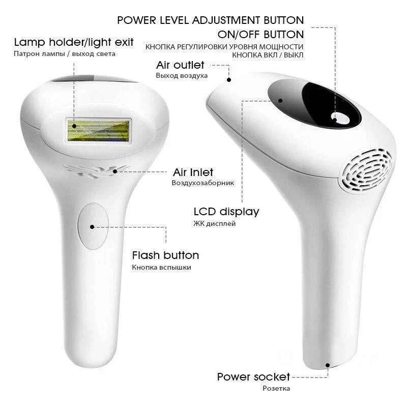 990,000 Flashes IPL Laser Hair Removal Device for Women, Painless Permanent Hair Remover for Home Use, Body, Bikini, and Face