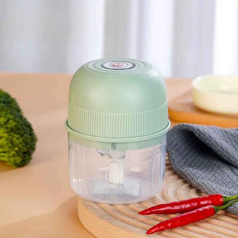 Electric Garlic Masher Garlic Mashing Machine 260ML Meat Grinder Onion Vegetable Crusher Kitchen Mini Blender