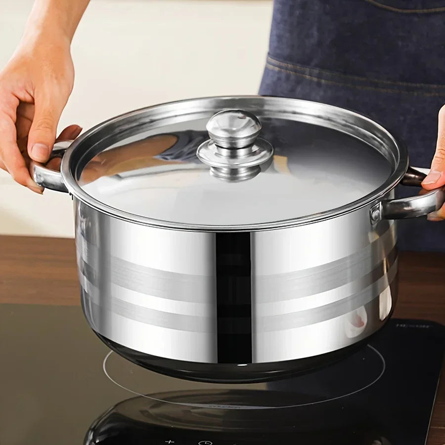 5pcs cookware set   of stainless steel pots,,  stainless steel cooking pot,  suitable for induction cookers and gas stoves，