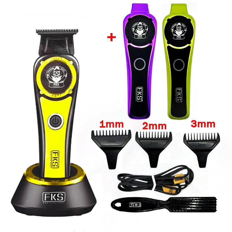 FKS K999 New Professional Hair Clipper 7000-9000RPM High Speed Professional Hair Clipper Professional Fine Tuning Hair Clipper