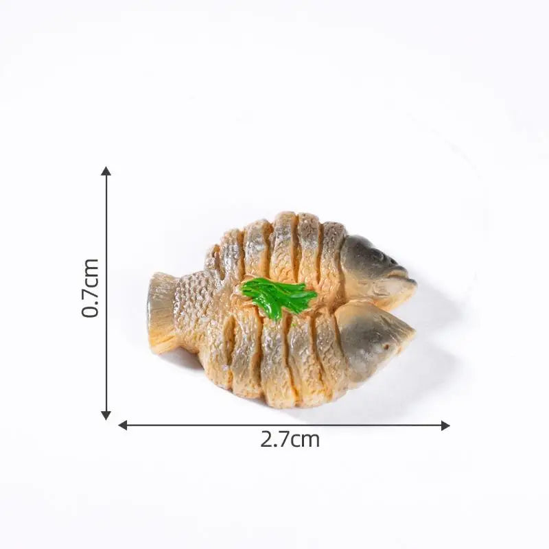 DIY Miniature Dollhouse Kitchen Decoration Accessories; Mini Clay Pot, Plate and Food Model