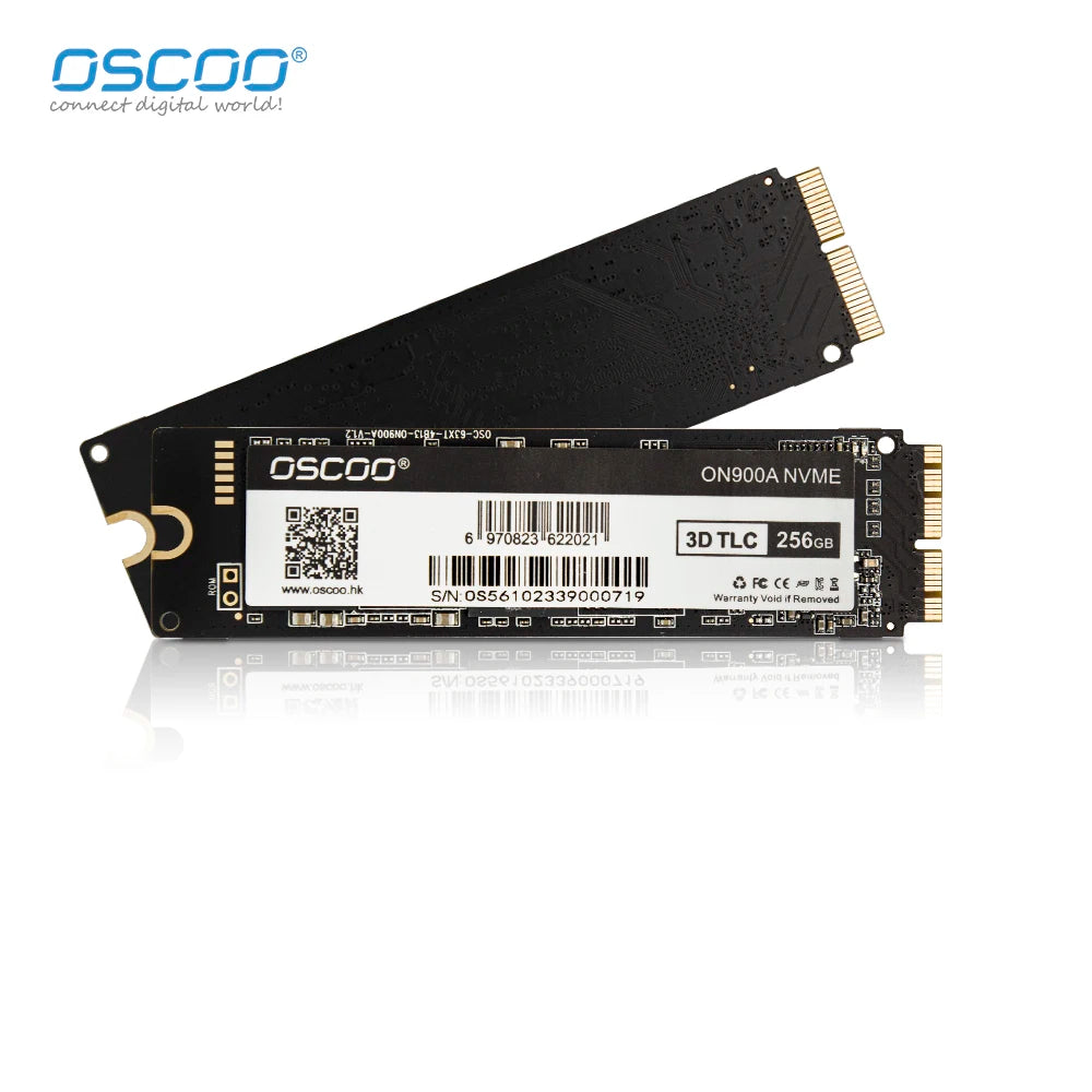 OSCOO NVME SSD for 2013-2017 MacBook Air A1465 A1466 NVMe PCIe Gen3.0*4 for Macbook Pro A1502 A1398 & 2012-2018 IMac A1419 A1418