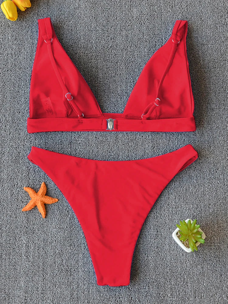 Bikini 2025 Micro Sexy Swimsuit Women Push Up Swimwear Two Piece Bikini Set Solid Bather Bathing Suit Swim Suit Female