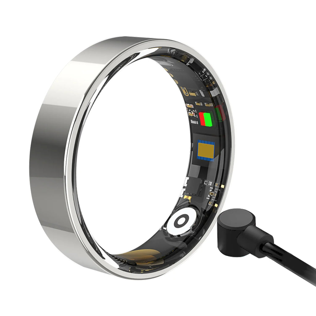 New Smart Ring Heart Rate Blood Oxygen Monitor Health Reminders 5ATM Waterproof Gesture Sensing Switch Videos Sports Record Gift
