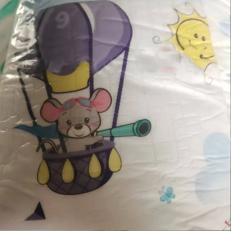 Adult Baby Diaper ABDL Diapers Brief High Absorption DDLG Cute Cartoon Pattern Cotton Soft Thick Disposable Diaper For Men Women