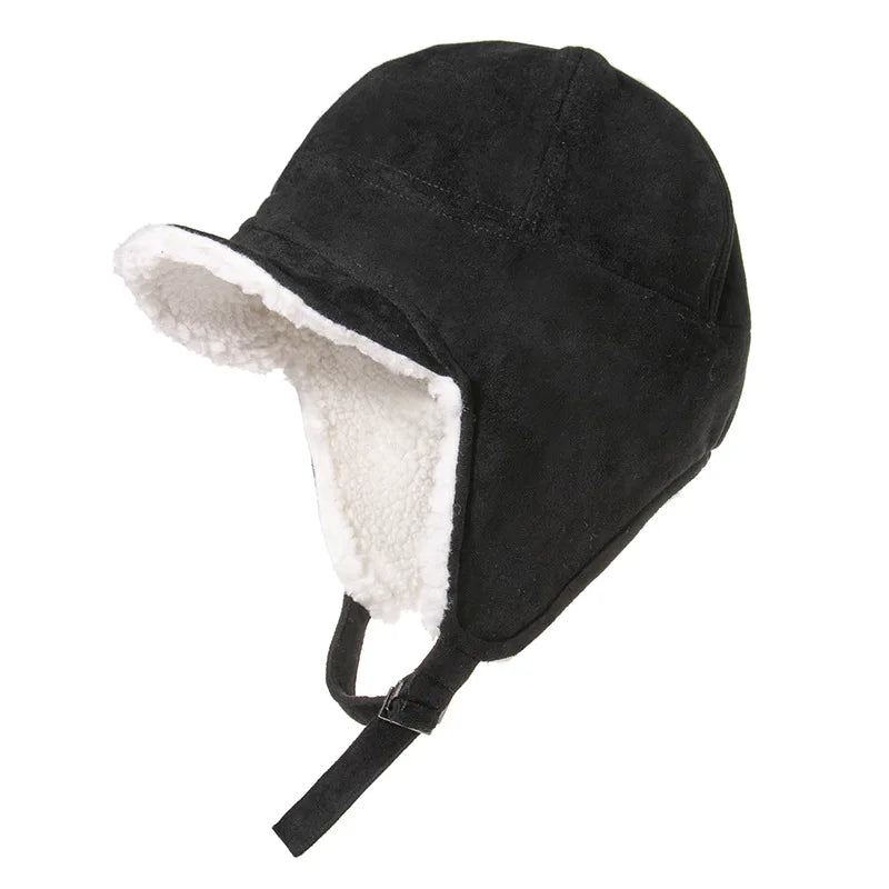 INS Women Men Cotton Auturm Winter Warm Trapper Bomber Hats 2022 Snow Caps Earflap Bonnet Russian Ushanka