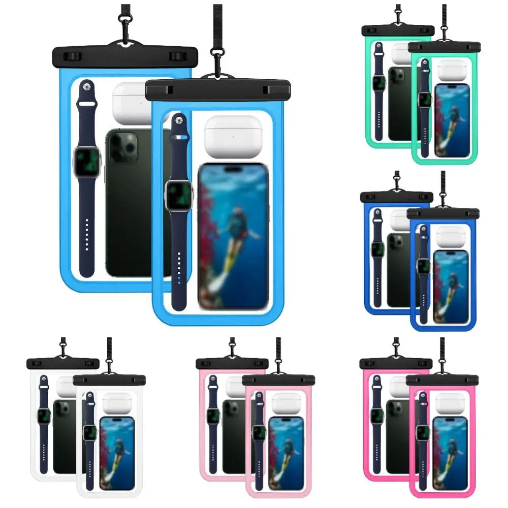 Waterproof Mobile Phone Bag Touchable Screen Large Capacity Phone Protector Pouch PVC Universal Underwater Dry Bag