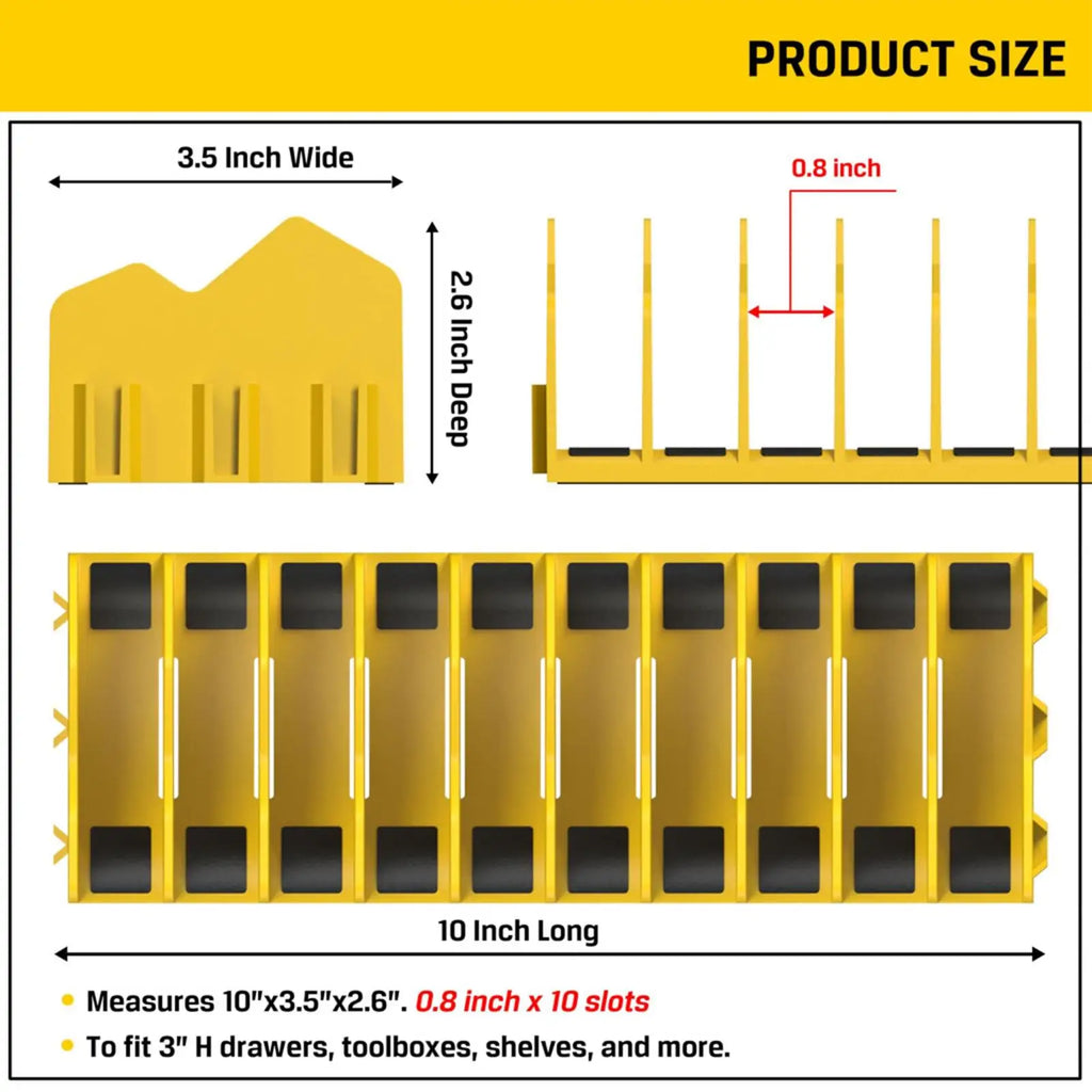 plier organizer rack Organizer Storage Rack Space-Saving Practical with Nonslip Rubber Base 10 Slots Pliers Cutters Organ