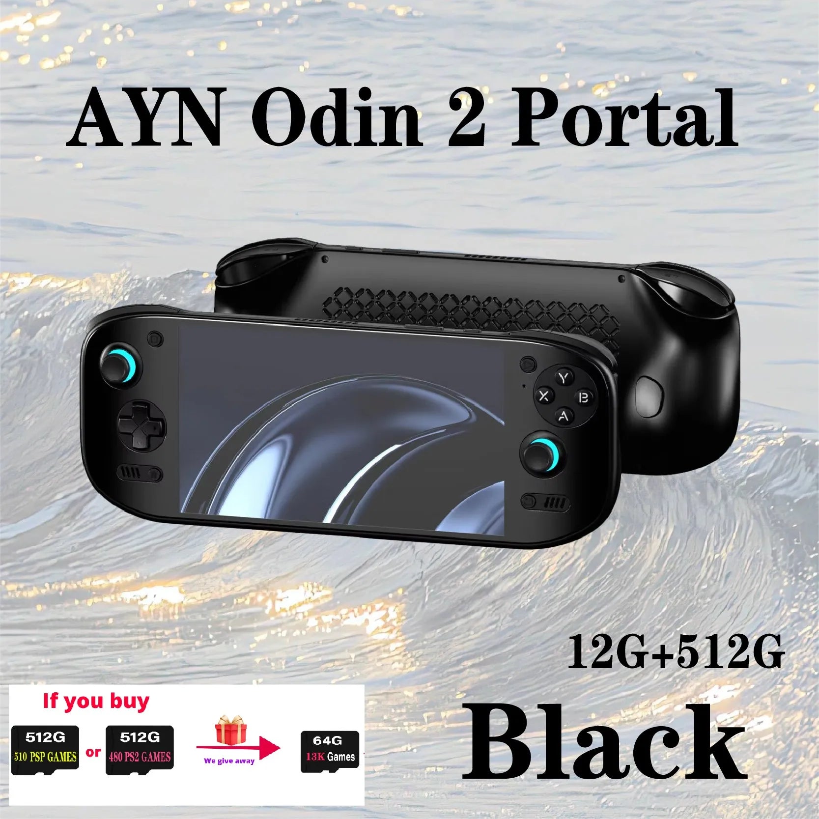 AYN Odin 2 Portal Handheld Game Console 7 Inch 120HZ Screen Android13 8000mAh 8Gen2 Open Source Portable Console PSP PS2 Gifts