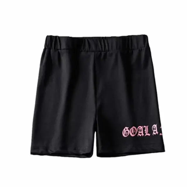 Women Black High Stretch Printed 5 Inch Slim Tight Shorts Dance Sports Riding Anti Chafing Leggings