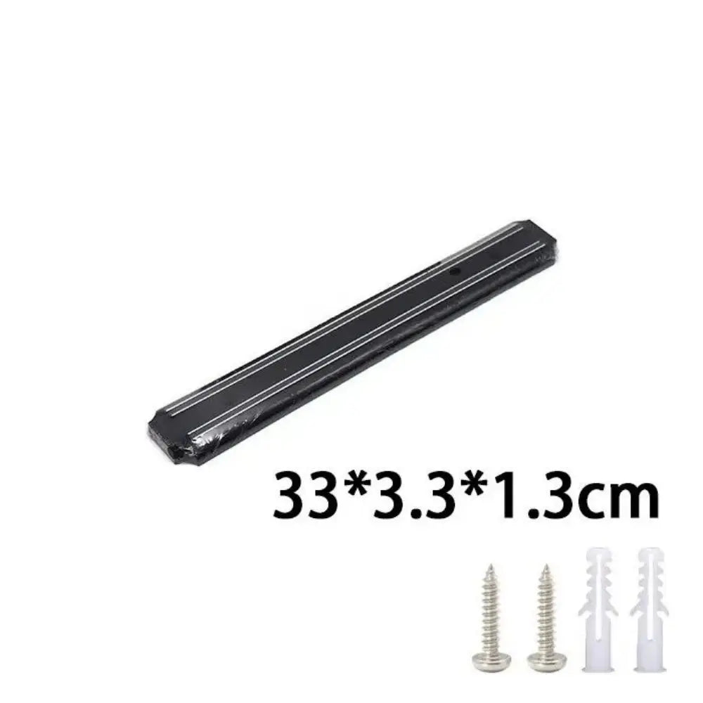Kitchen Wall Mounted Magnetic Knife Holder Hardware Tools Absorbent Simple Multifunctional Shelf Plastic Stripe