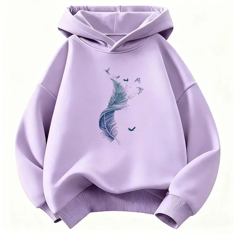 Vintage Leaf Design Hoodie Retro Children's Sweatshirt Hoody Casual Hoodies for Boys Girls Clothes Fashion