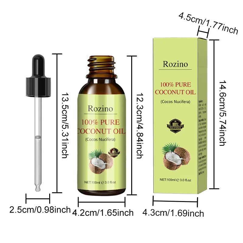 100% Pure and Natural Essential Oils Castor Oil for Hair Care, Body Care Plant Massage Oil Base Oil Gentle and To Easy Absorb