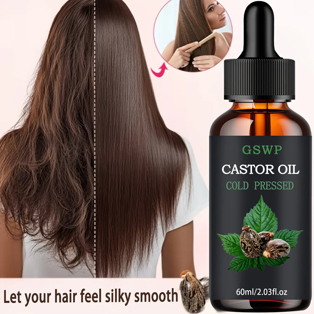 GSWP castor oil is suitable for facial skincare, body massage, hair care, hand moisturizing, and aromatherapy diffuser use.60ml